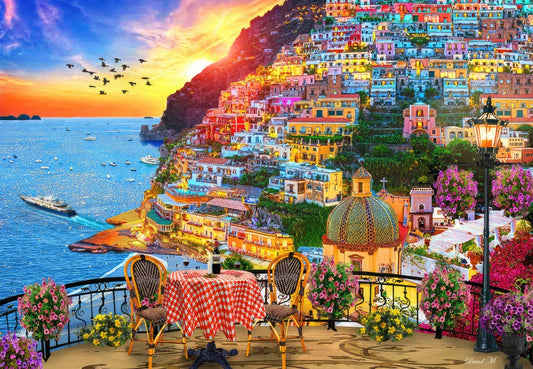 Bluebird - Positano Italy - 1000 Piece Jigsaw Puzzle