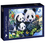 Panda Family - 1000 Piece Jigsaw Puzzle (Bluebird)