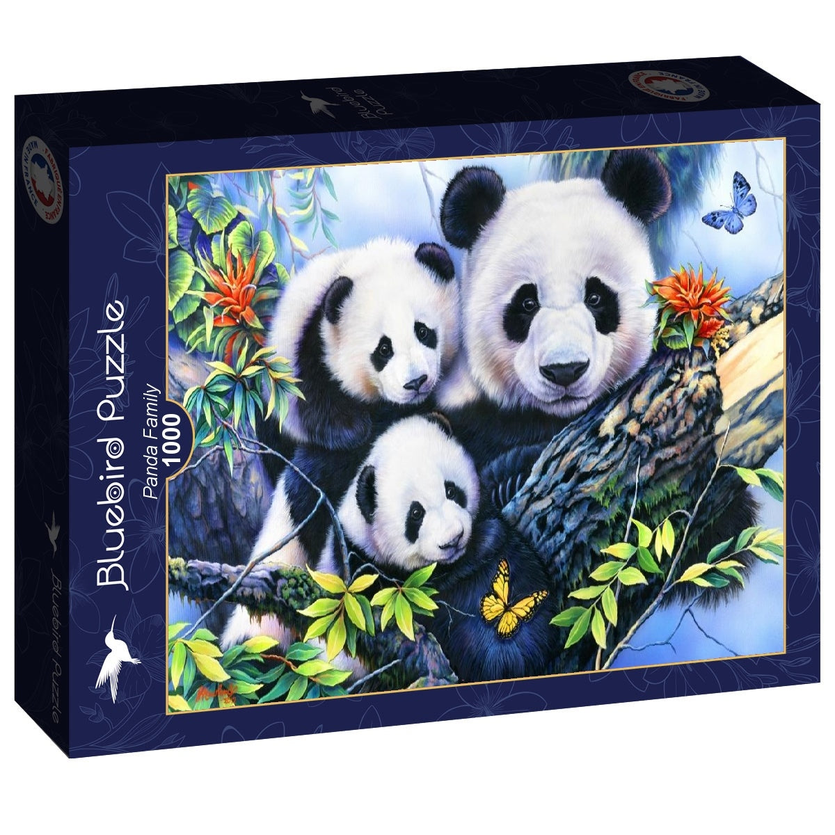 Panda Family - 1000 Piece Jigsaw Puzzle (Bluebird)