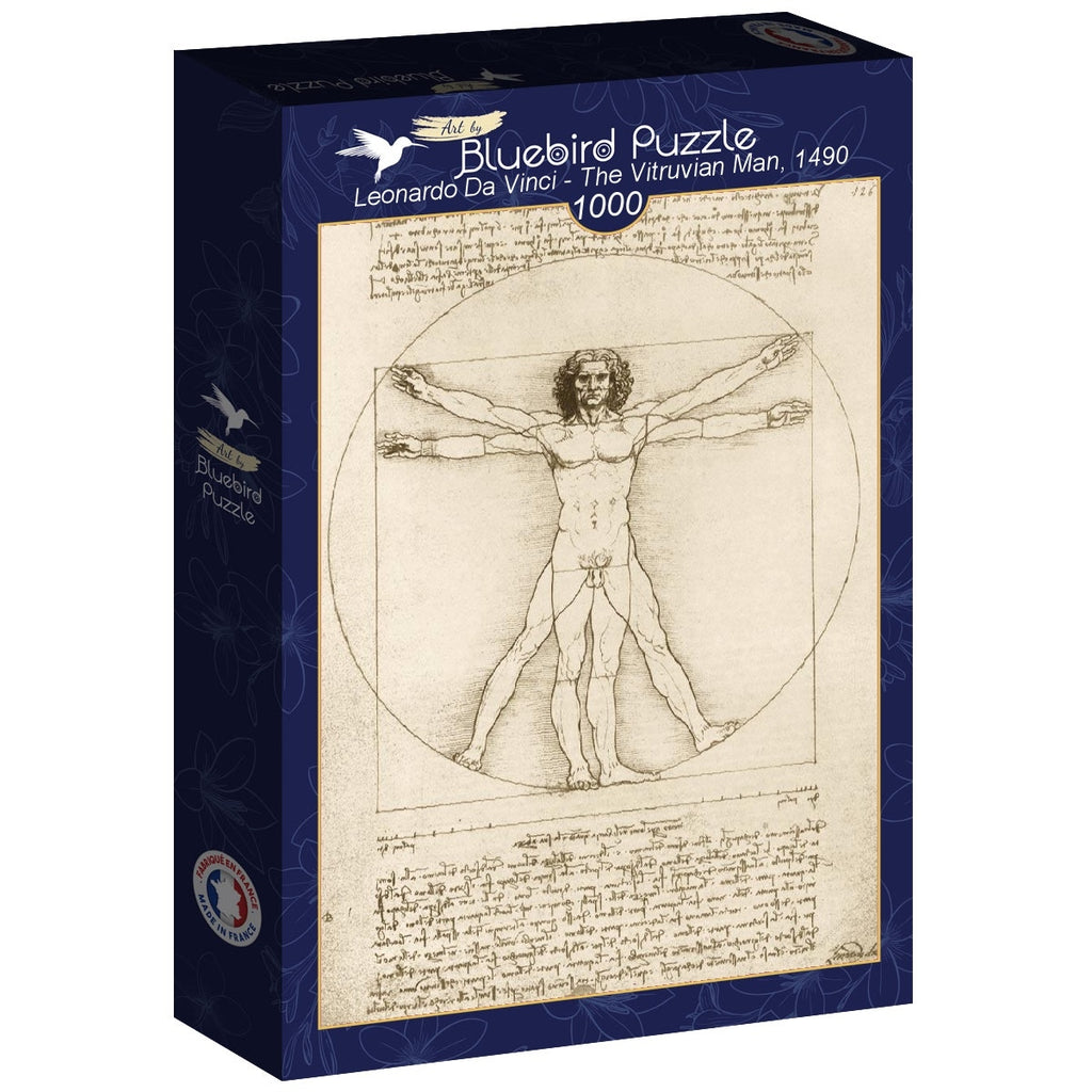 Leonardo Da Vinci - The Vitruvian Man, 1490 - 1000 Piece Jigsaw Puzzle (Bluebird)