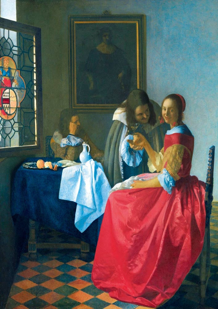 Vermeer - The Girl with the Wine Glass, 1659 - 1000 Piece Jigsaw Puzzle (Bluebird)