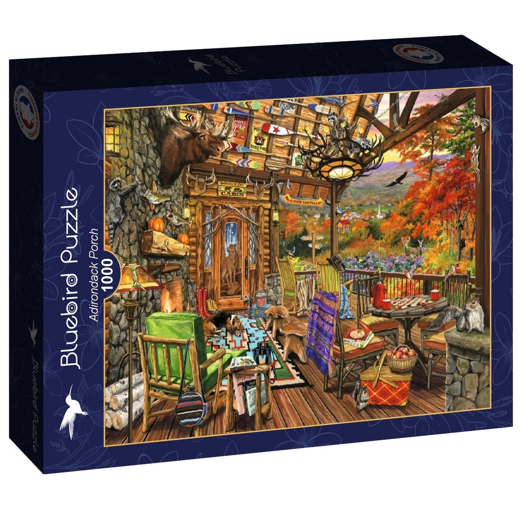 Adirondack Porch - 1000 Piece Jigsaw Puzzle (Bluebird)