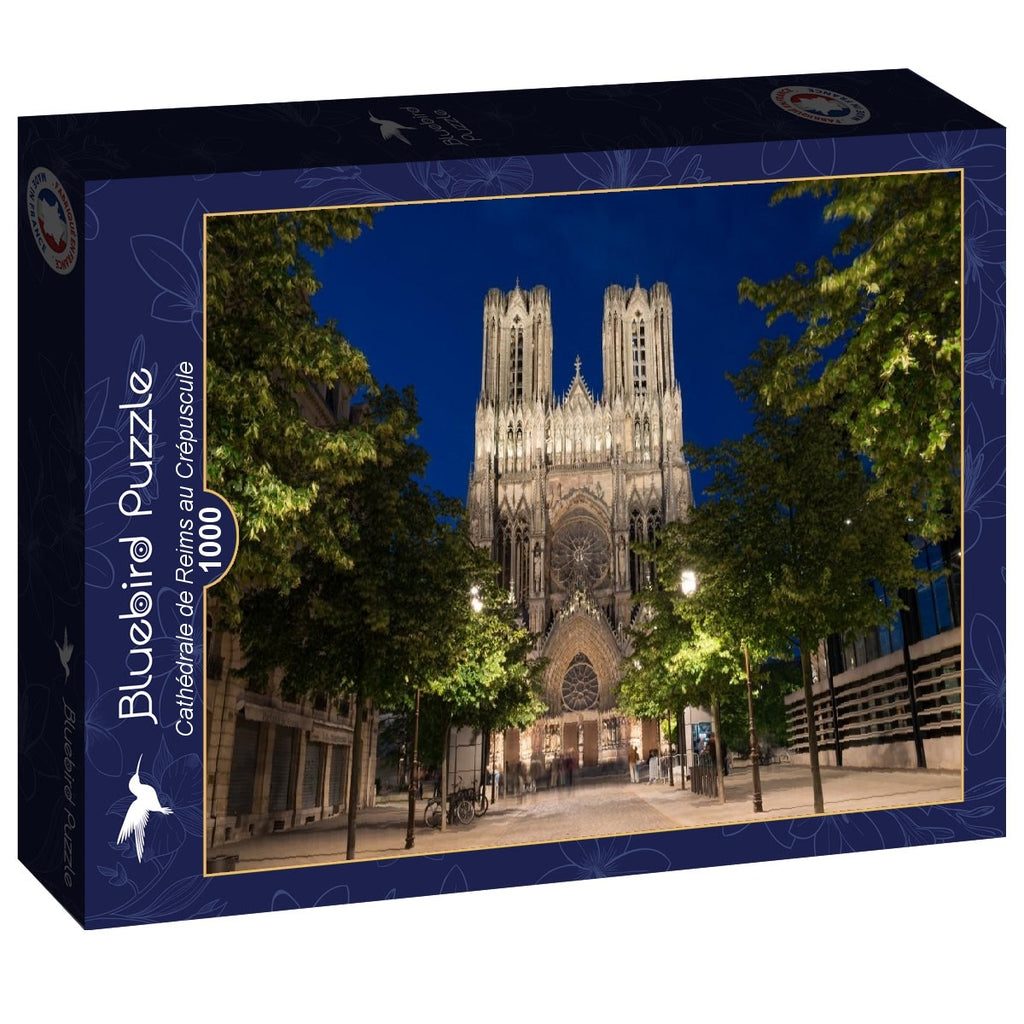 Cathédrale de Reims au Crépuscule - 1000 Piece Jigsaw Puzzle (Bluebird)
