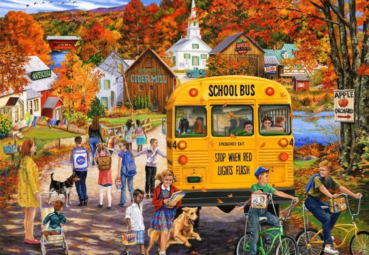 The School Bus - 1000 Piece Jigsaw Puzzle (Bluebird)