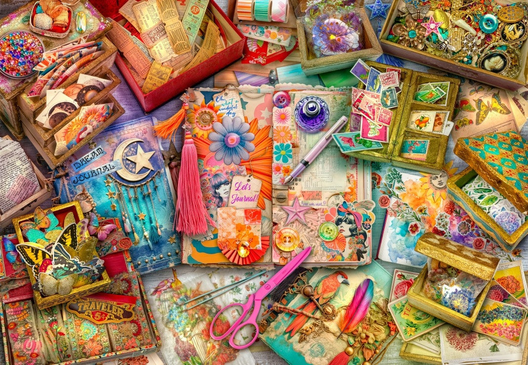 The Junk Journaler's Desk - 1000 Piece Jigsaw Puzzle (Bluebird)