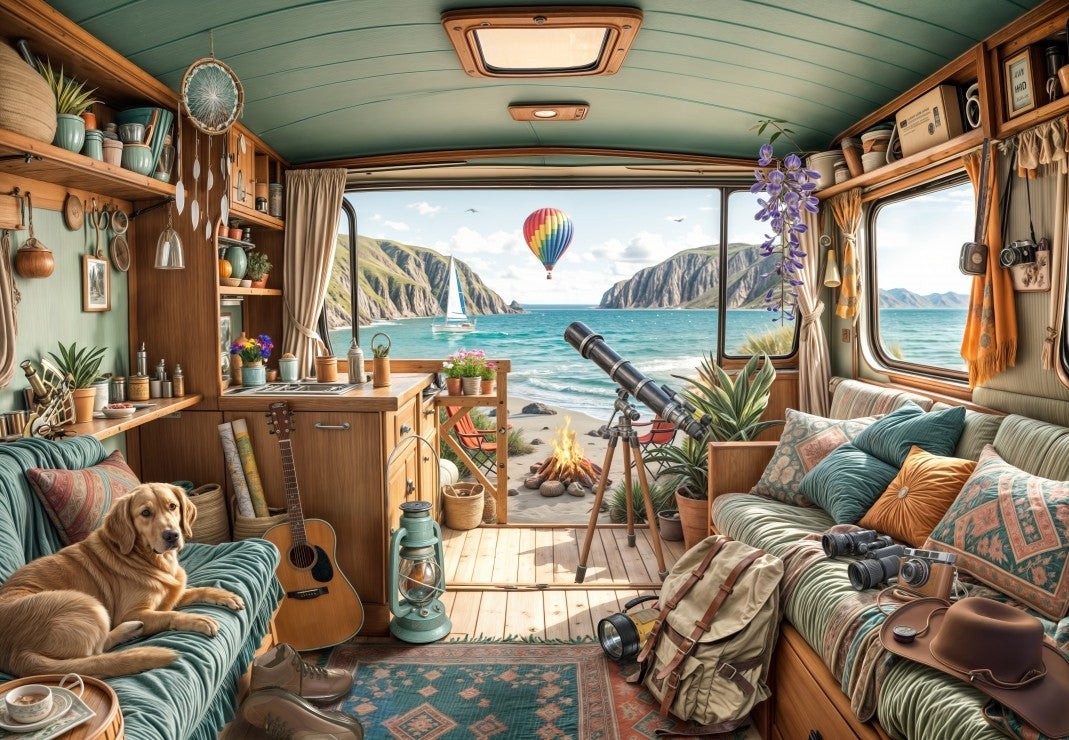 Camping Coast - 1000 Piece Jigsaw Puzzle (Bluebird)