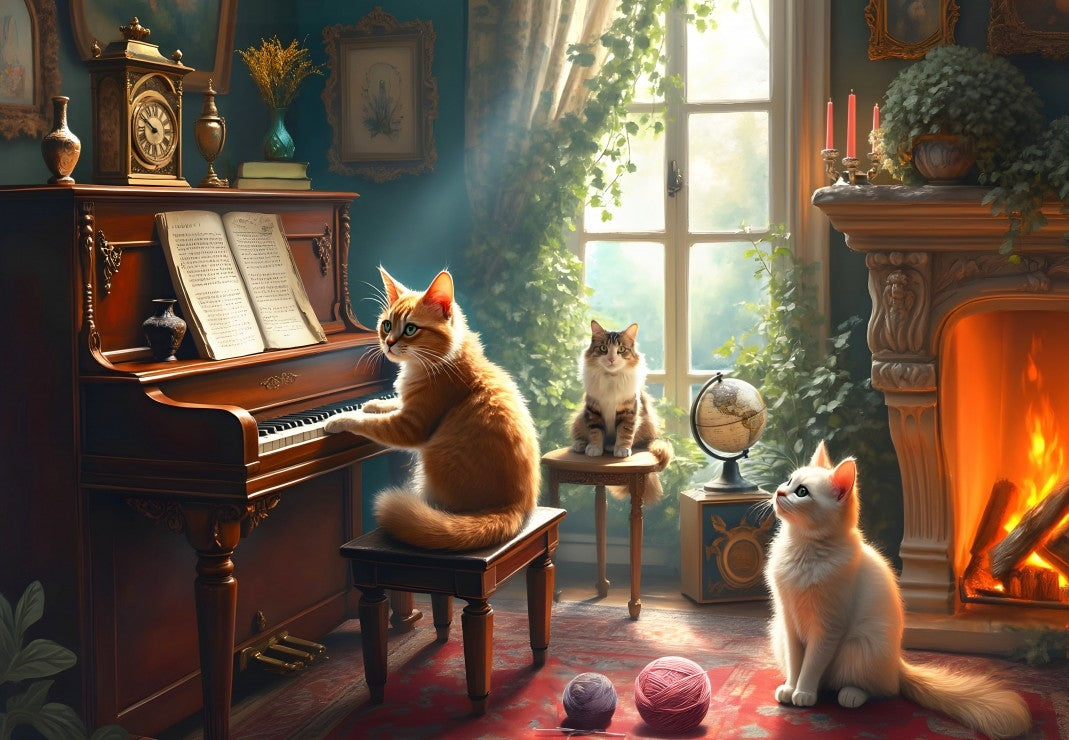 Feline Concerto - 1000 Piece Jigsaw Puzzle (Bluebird)