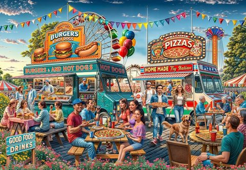Food Trailer - 1000 Piece Jigsaw Puzzle (Bluebird)