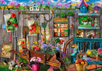 Garden Tool Fence - 1000 Piece Jigsaw Puzzle (Bluebird)