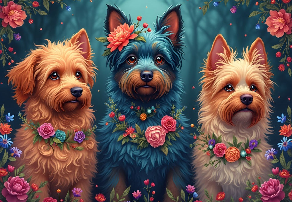 Dog trio - 1000 Piece Jigsaw Puzzle (Bluebird)