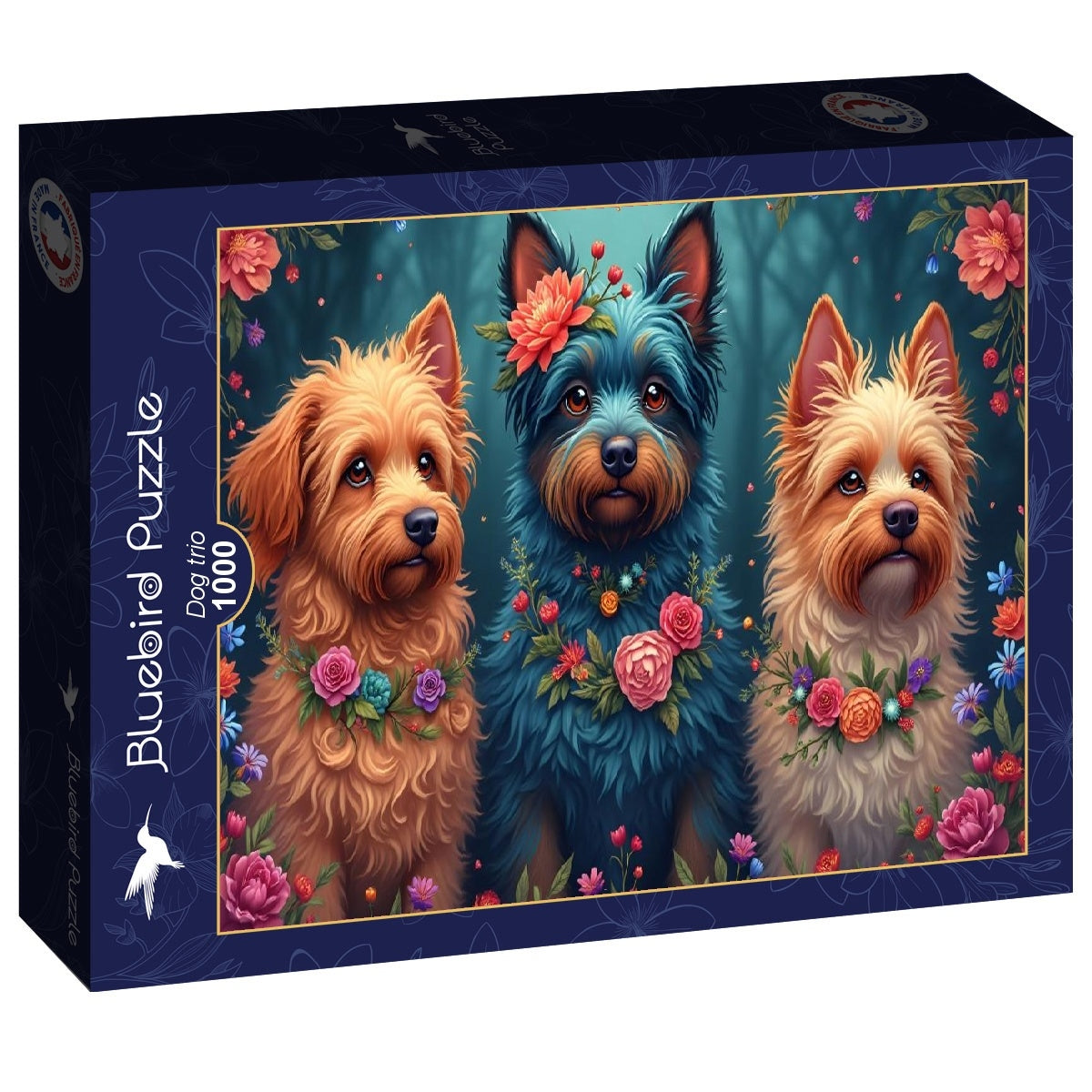 Dog trio - 1000 Piece Jigsaw Puzzle (Bluebird)