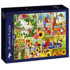 Feathers and Company - 1000 Piece Jigsaw Puzzle (Bluebird)