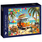 Camping Van at the Beach - 1000 Piece Jigsaw Puzzle (Bluebird)