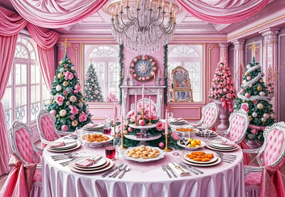 Christmas Feast in Pink - 1000 Piece Jigsaw Puzzle (Bluebird)
