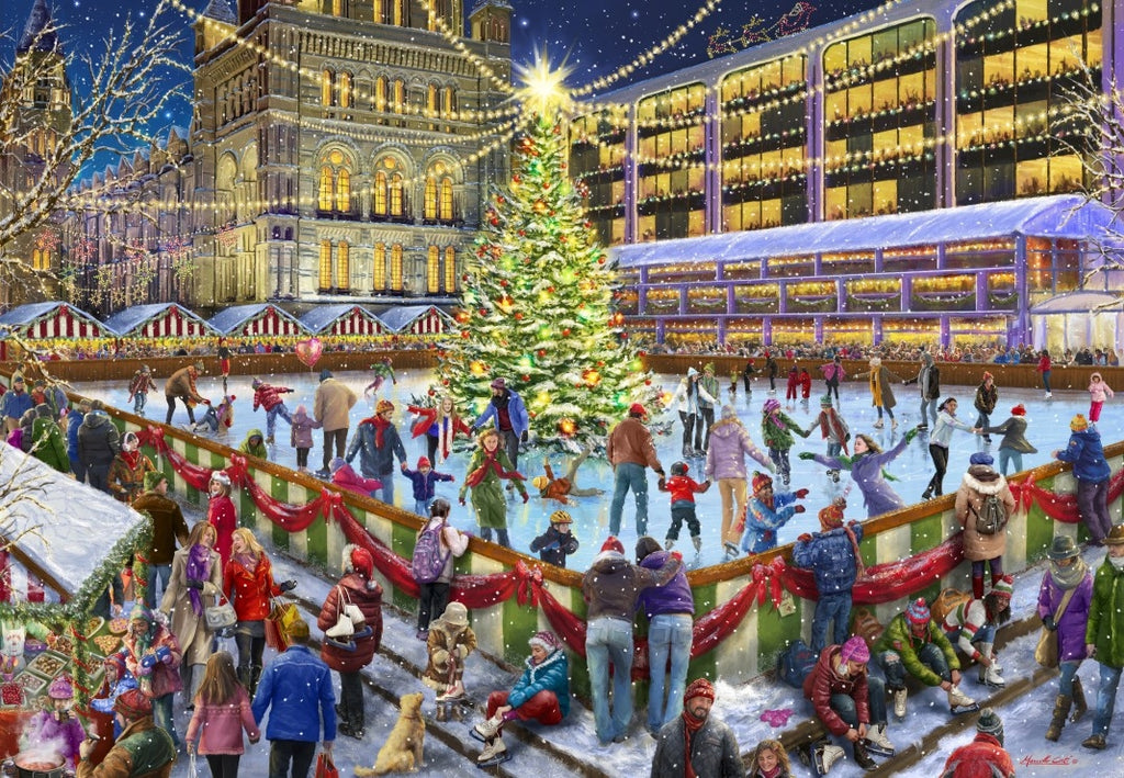Christmas Skating - 1000 Piece Jigsaw Puzzle (Bluebird)