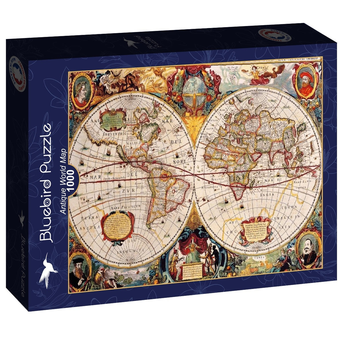Antique World Map - 1000 Piece Jigsaw Puzzle (Bluebird)