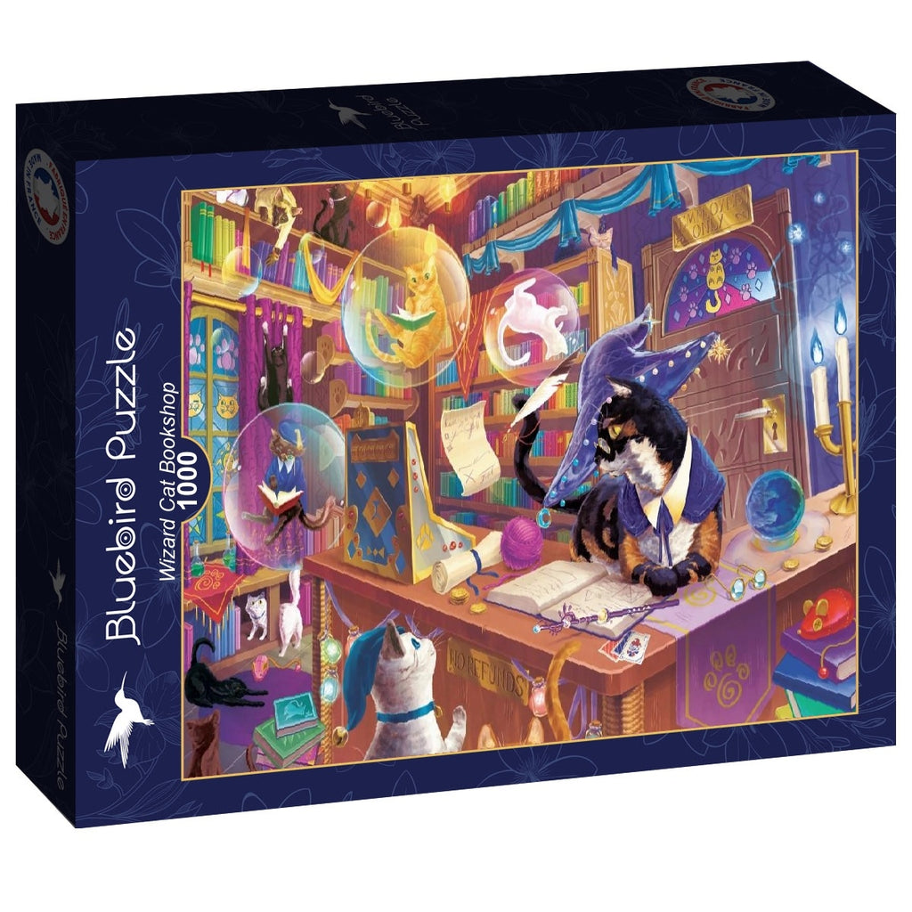 Wizard Cat Bookshop - 1000 Piece Jigsaw Puzzle (Bluebird)