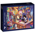 Wizard Cat Bookshop - 1000 Piece Jigsaw Puzzle (Bluebird)