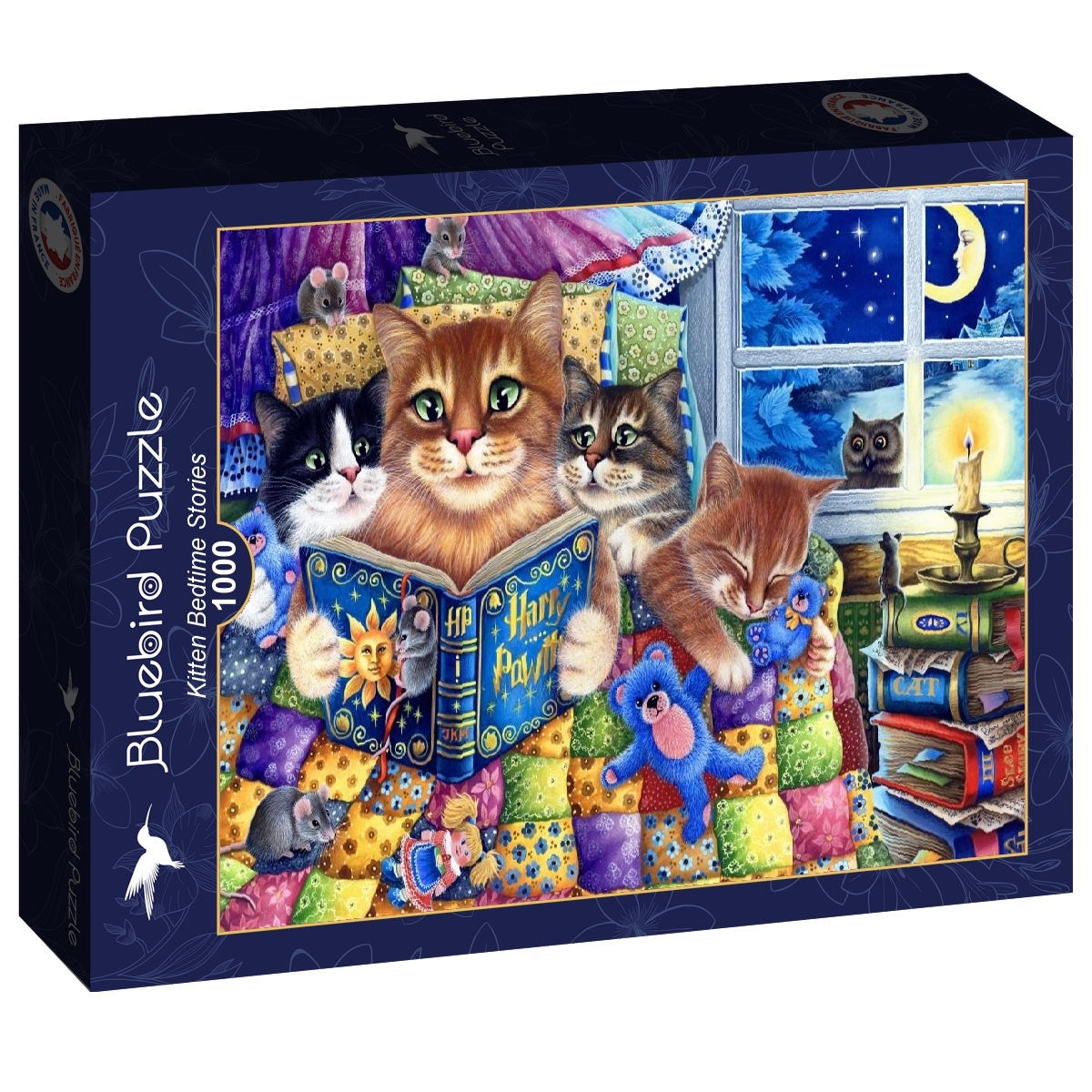 Kitten Bedtime Stories - 1000 Piece Jigsaw Puzzle (Bluebird)