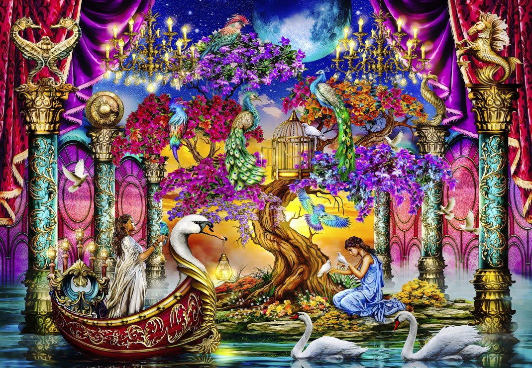 Swan Temple - 1000 Piece Jigsaw Puzzle (Bluebird)