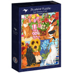Four Seasons of Cats - 1000 Piece Jigsaw Puzzle (Bluebird)