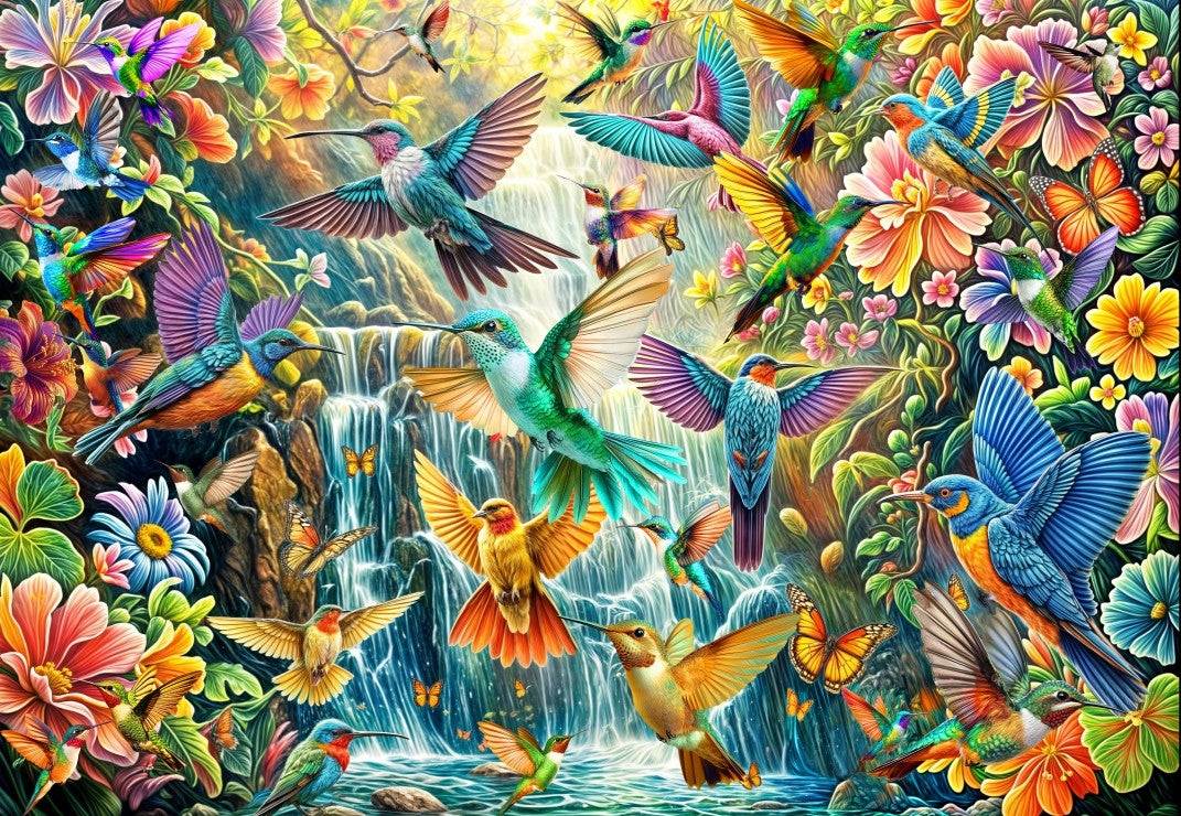 Flight of the Hummingbirds - 1000 Piece Jigsaw Puzzle (Bluebird)
