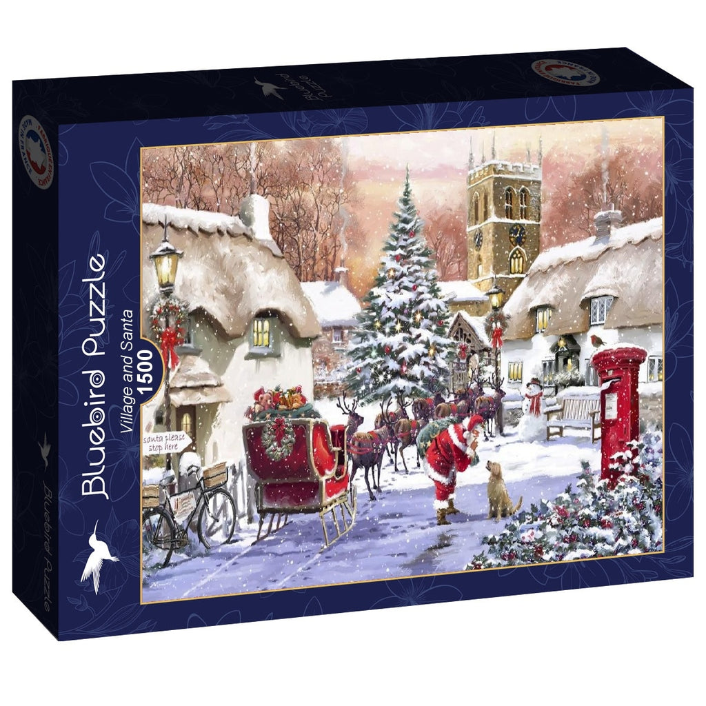 Village and Santa - 1500 Piece Jigsaw Puzzle (Bluebird)
