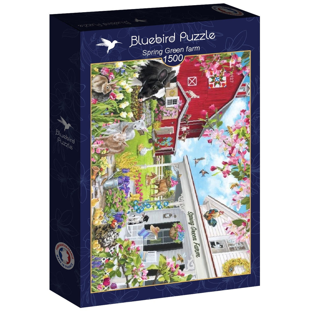 Spring Green Farm - 1500 Piece Jigsaw Puzzle (Bluebird)