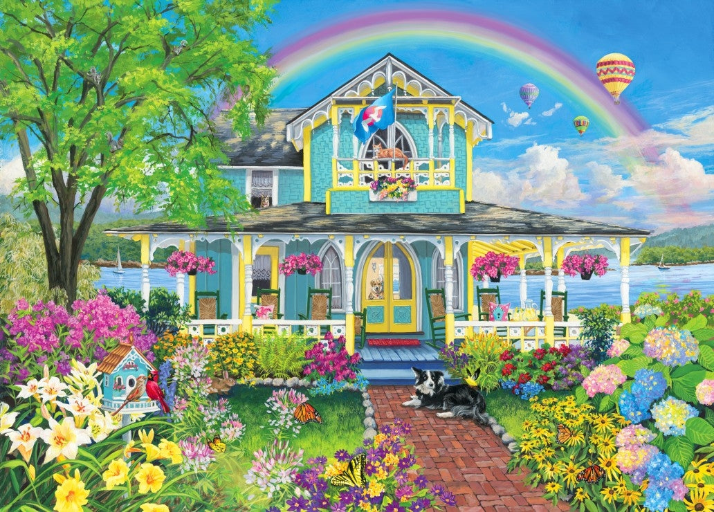Blue Cottage - 1500 Piece Jigsaw Puzzle (Bluebird)