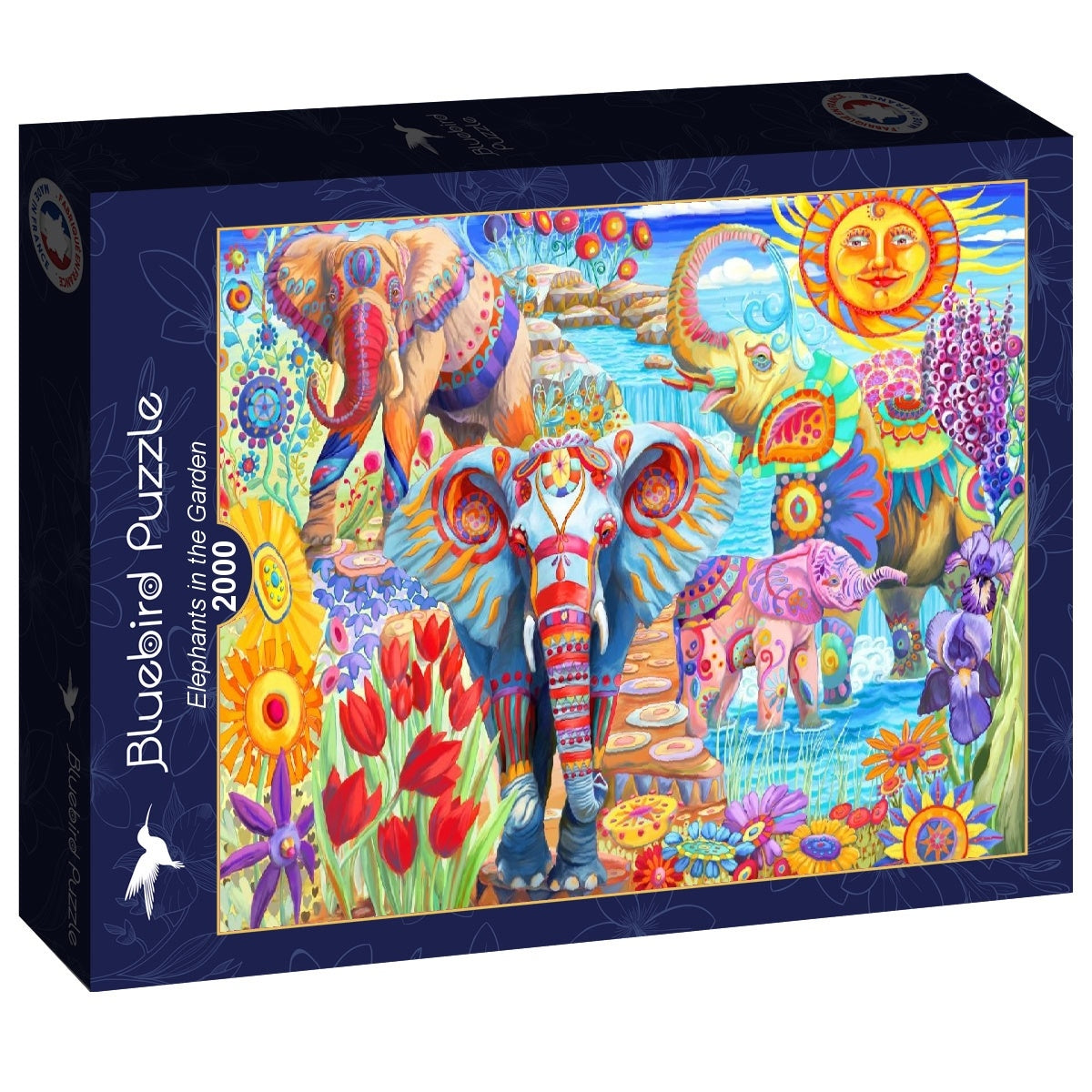 Elephants in the Garden - 2000 Piece Jigsaw Puzzle (Bluebird)