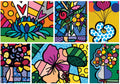 Romero Britto - Collage: Flowers - 2000 Piece Jigsaw Puzzle (Bluebird)