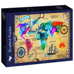 Colorful World Map - 2000 Piece Jigsaw Puzzle (Bluebird)