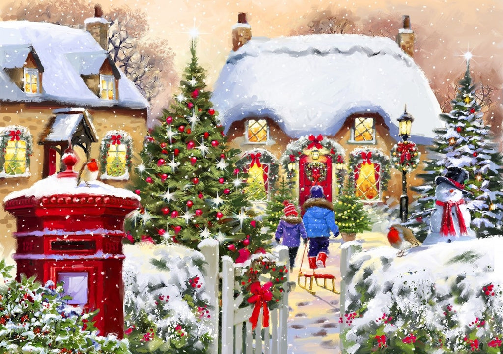 Winter Cottage - 2000 Piece Jigsaw Puzzle (Bluebird)