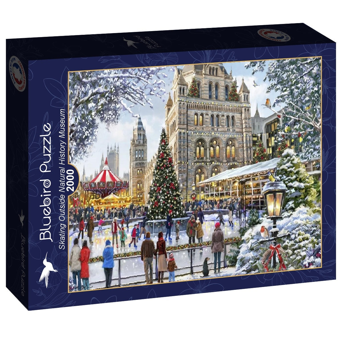 Skating Outside Natural History Museum - 2000 Piece Jigsaw Puzzle (Bluebird)