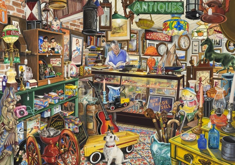 Artwork: The Antique Store - 2000 Piece Jigsaw Puzzle (Bluebird)