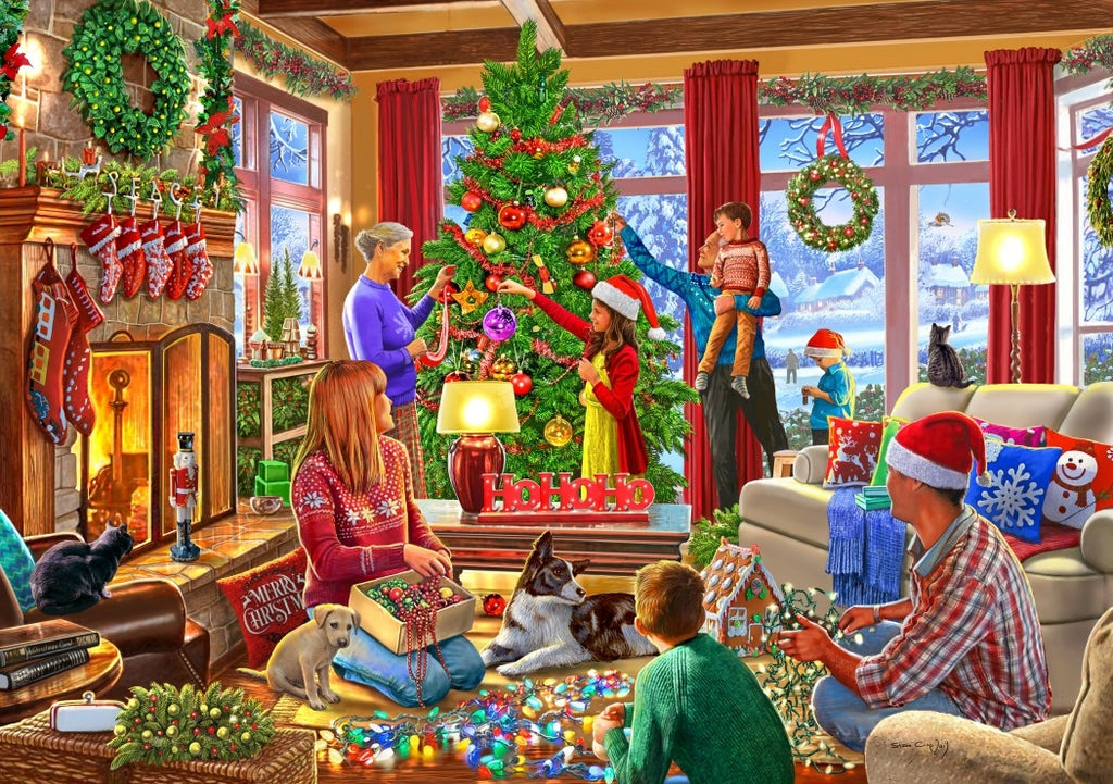 Christmas Decorating - 2000 Piece Jigsaw Puzzle (Bluebird)