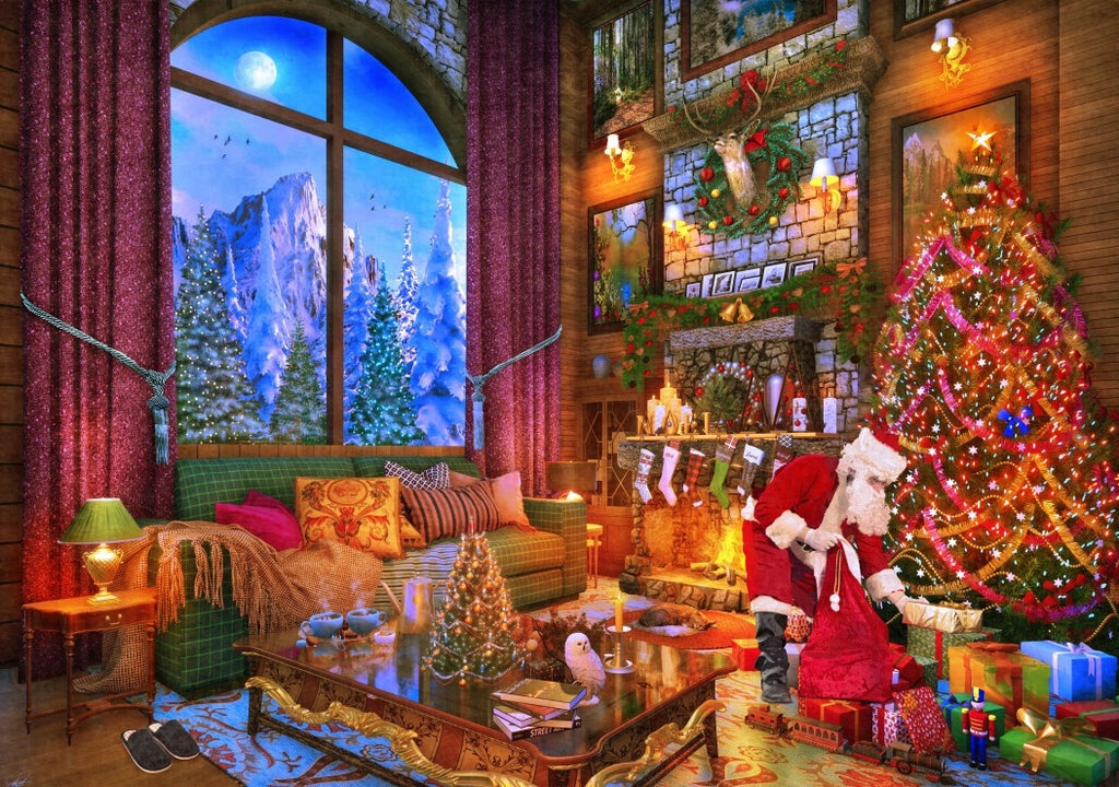 Christmas Lodge - 2000 Piece Jigsaw Puzzle (Bluebird)