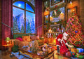 Christmas Lodge - 2000 Piece Jigsaw Puzzle (Bluebird)