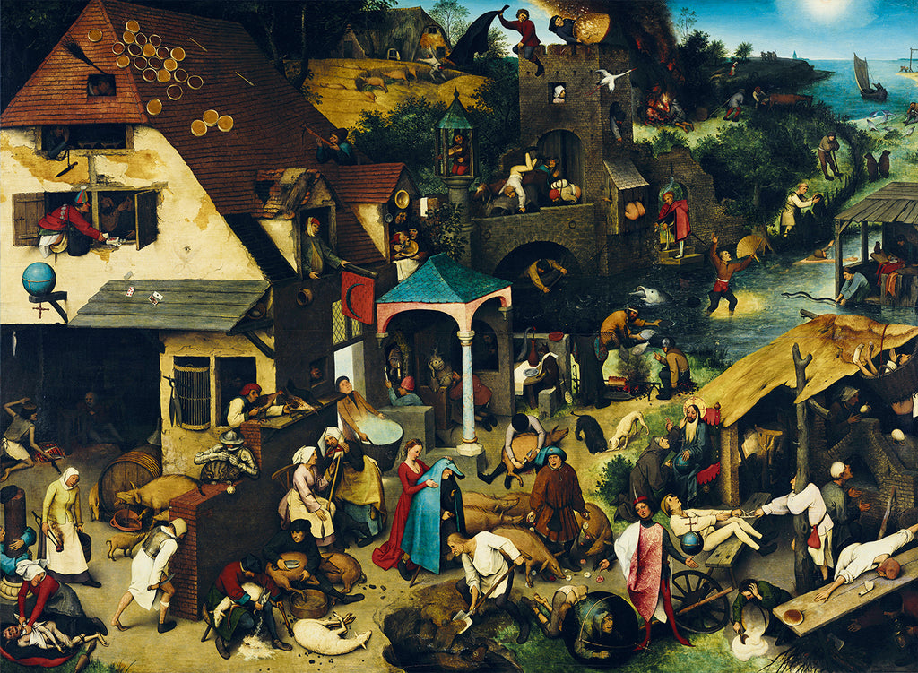 Pieter Bruegel the Elder - Netherlandish Proverbs, 1559 - 3000 Piece Jigsaw Puzzle (Bluebird)