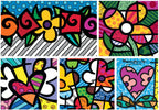 Collage: Hearts and Flowers by Romero Britto – 1500 Piece Jigsaw Puzzle (Bluebird)