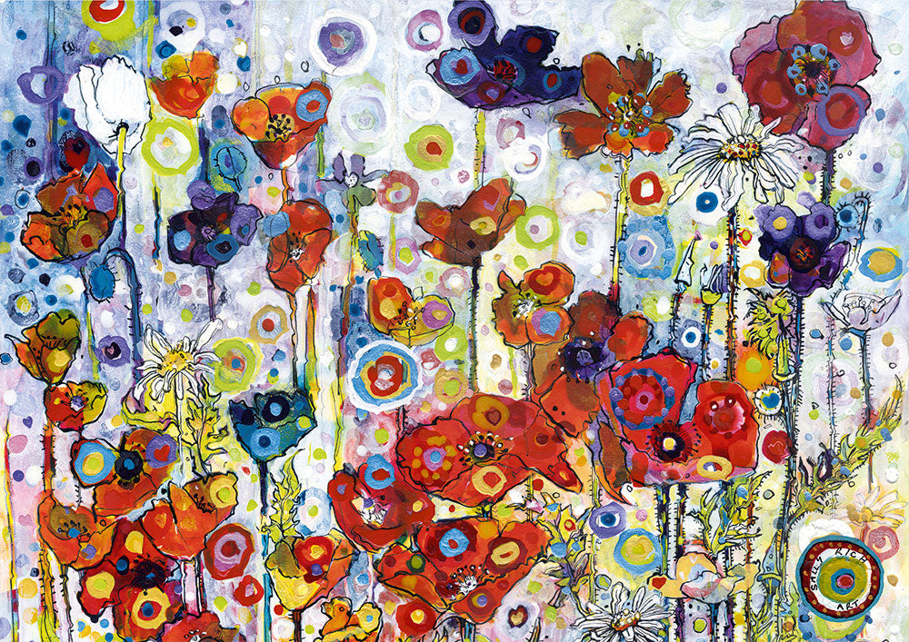 Bluebird - Sally Rich - Poppies - 1000 piece jigsaw puzzle