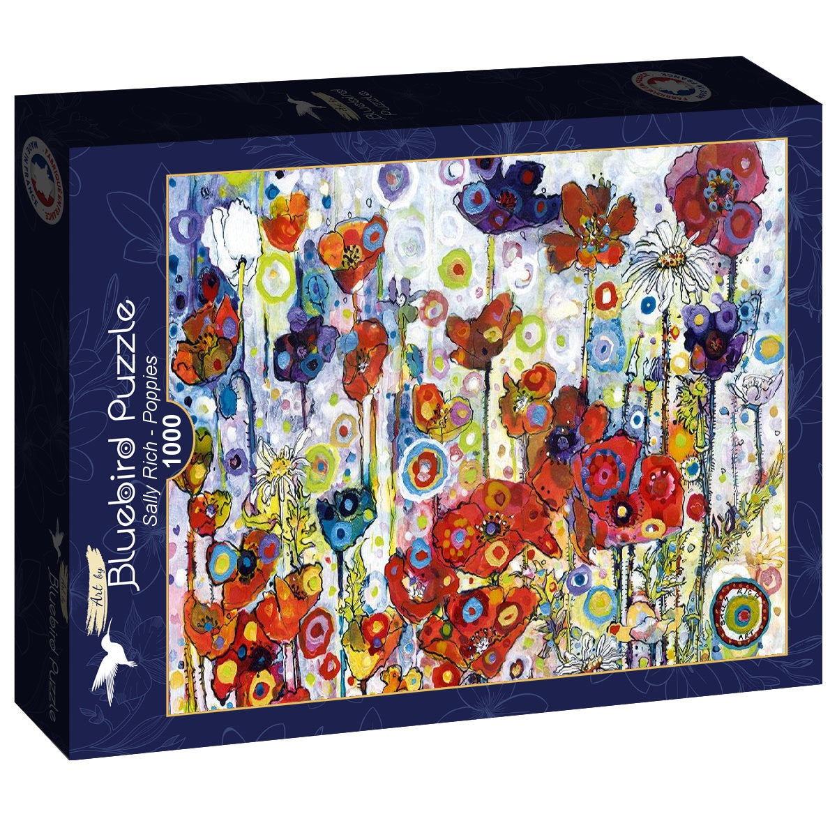 Bluebird - Sally Rich - Poppies - 1000 piece jigsaw puzzle