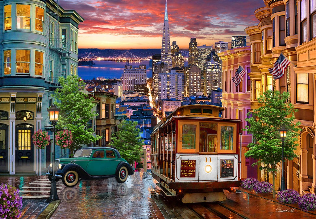 San Francisco Trolley – 1000 Piece Jigsaw Puzzle (Bluebird)