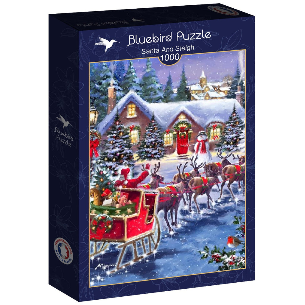 Santa and his Sleigh – 1000 Piece Jigsaw Puzzle (Bluebird)