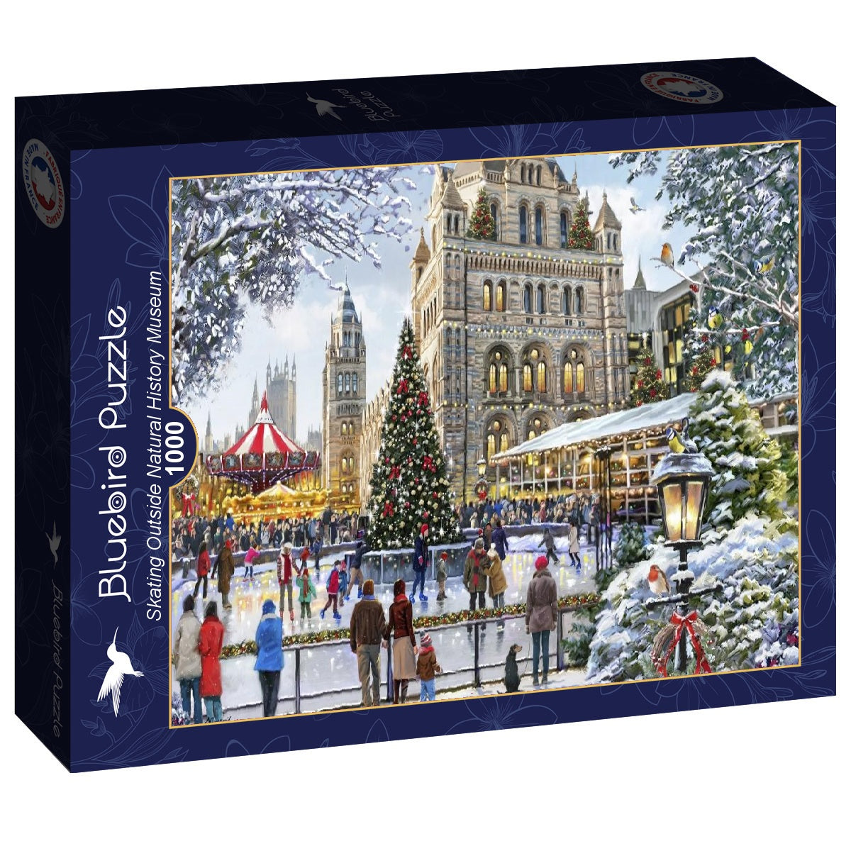 Bluebird - Skating Outside Natural History Museum - 1000 Piece Jigsaw Puzzle