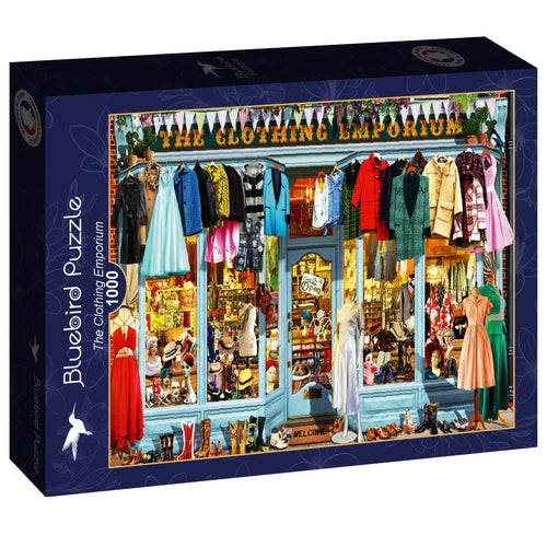 The Clothing Emporium – 1000 Piece Jigsaw Puzzle (Bluebird) - Completed Puzzle