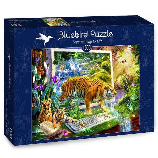 Tiger coming to Life – 1500 Piece Jigsaw Puzzle (Bluebird)