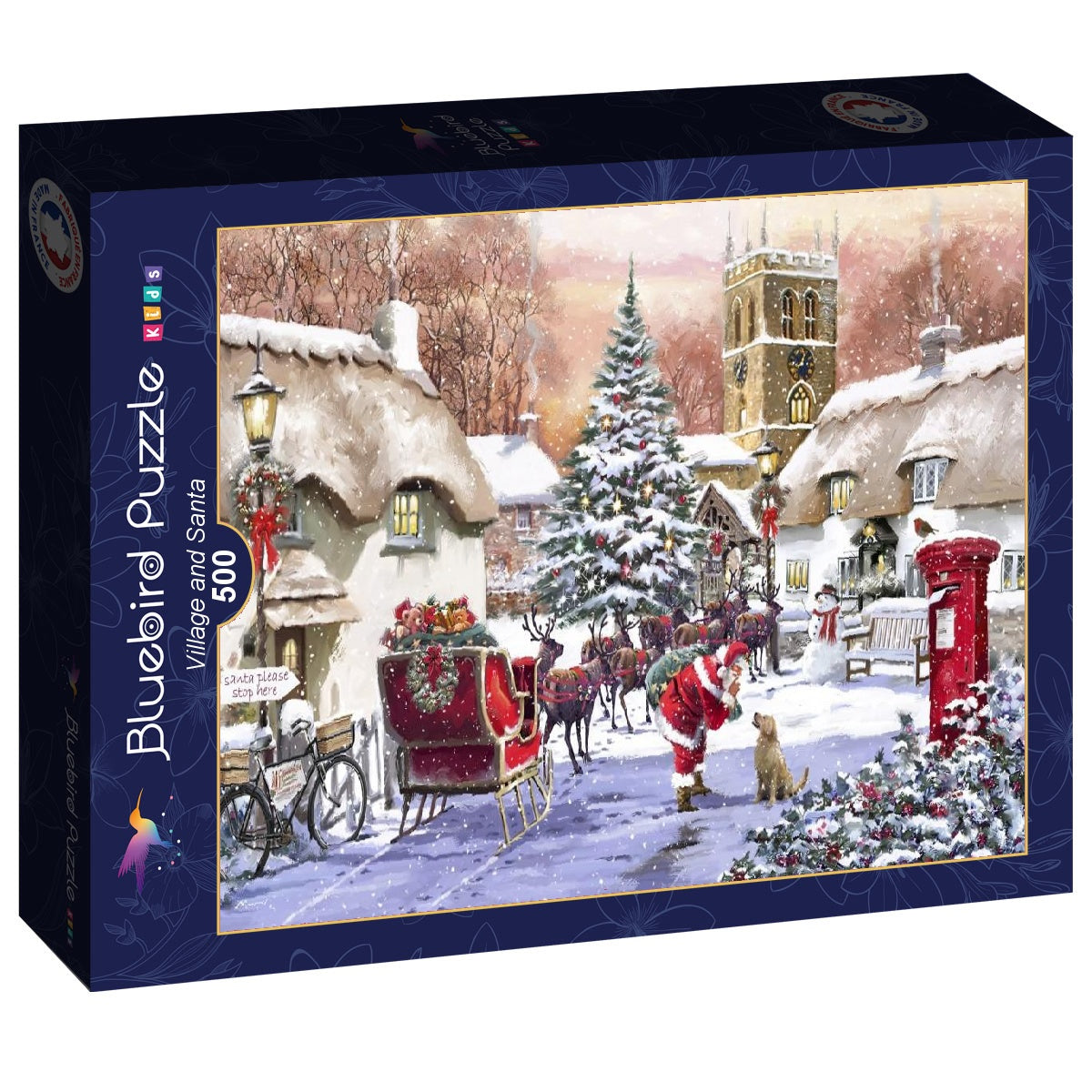 Bluebird - Village and Santa - 500 Piece Jigsaw Puzzle