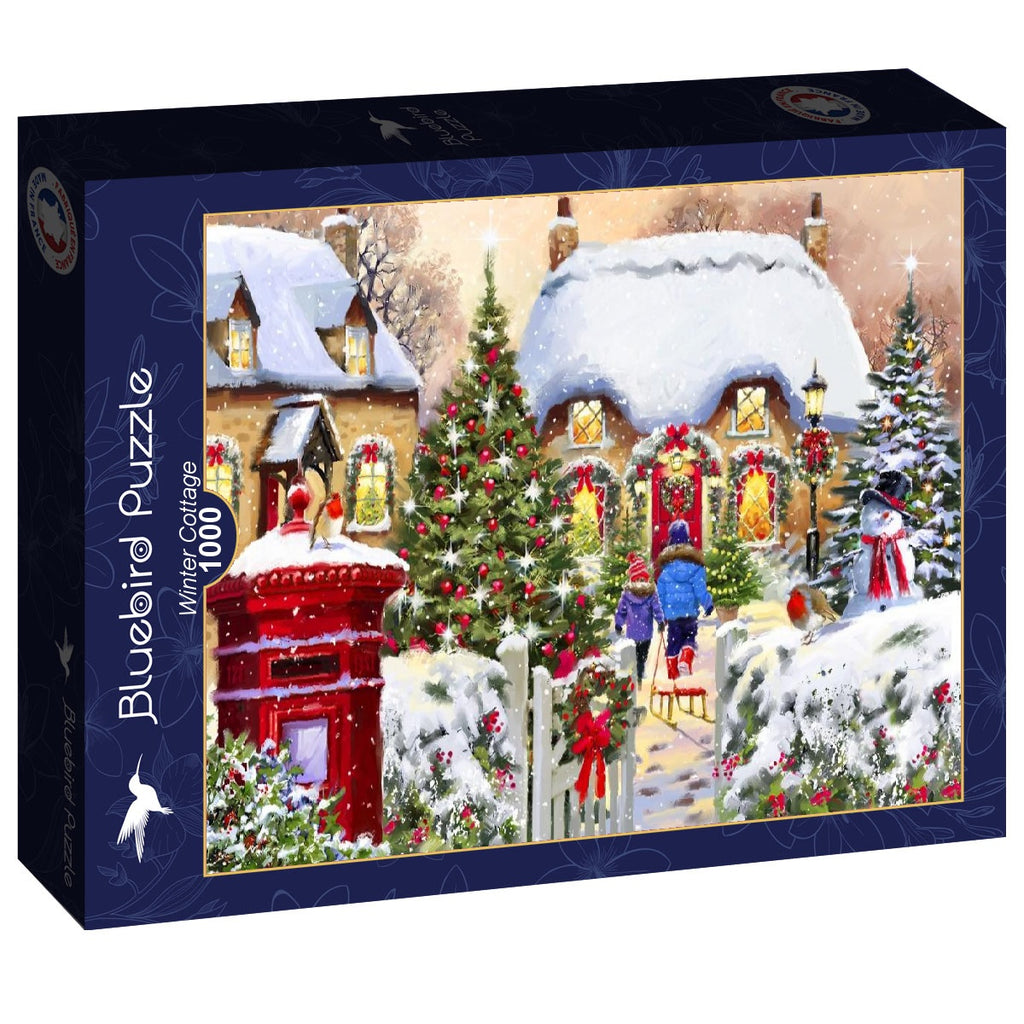 Winter Cottage – 1000 Piece Jigsaw Puzzle (Bluebird)