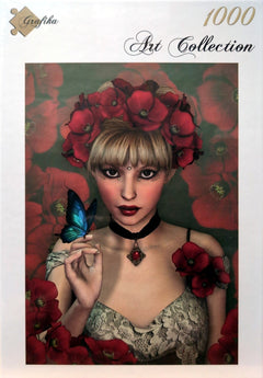 Box, straight on: La Femme et le Papillon - 1000 Piece Jigsaw Puzzle (Grafika Art Collection)